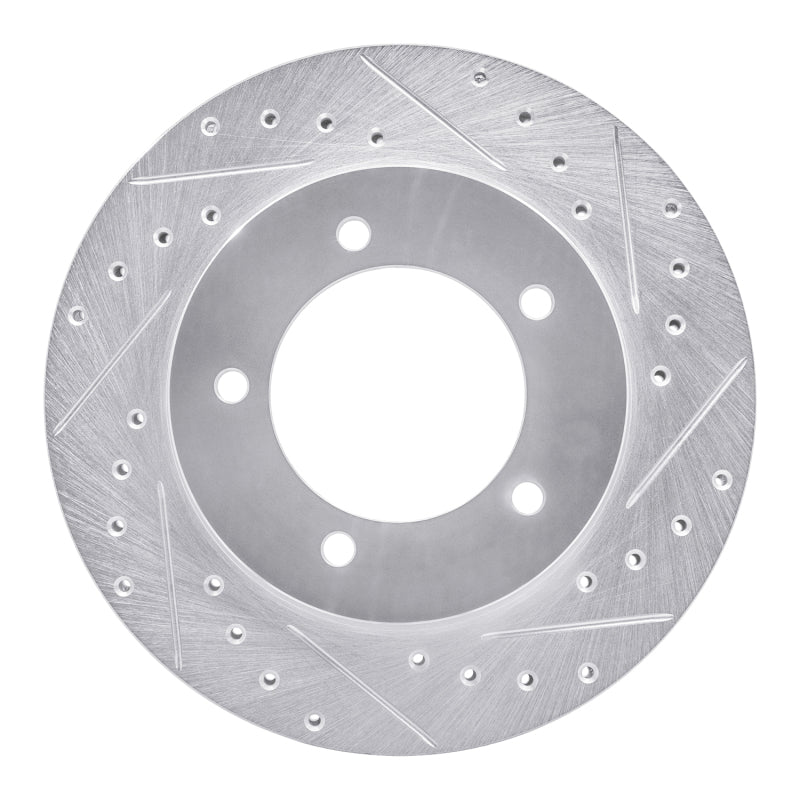 R1 Concepts R1 96-98 Suzuki SIDEKICK Front Right Drilled & Slotted Silver Brake Rotor