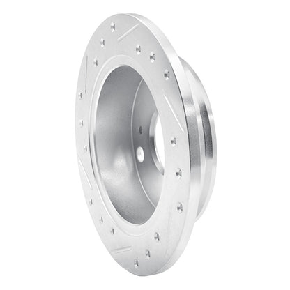 R1 Concepts R1 85-87 Toyota Corolla (US/Canada) Rear Right Drilled & Slotted Silver Brake Rotor