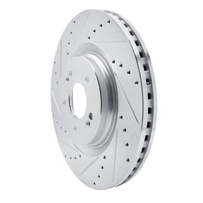 R1 Concepts R1 21-26 Hyundai SONATA Front Left Drilled & Slotted Silver Brake Rotor