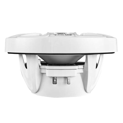 DS18 Marine 8in 2-Way 175 Watts RMS 4 ohm Digital LED Lights Bullet Tweeter Covers Included White
