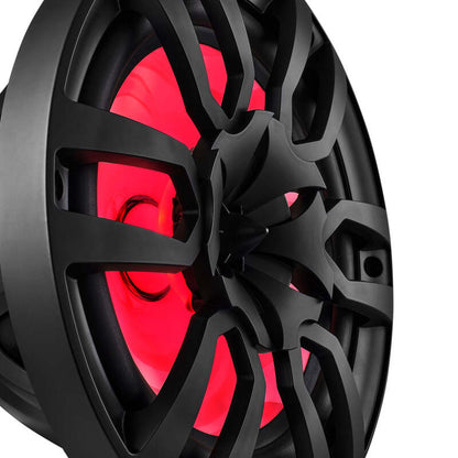 DS18 NXL Series Coaxial Marine Speaker w/ RGB Lights 10in 2-Way 200Watts RMS 4 ohm Black w/ Cover