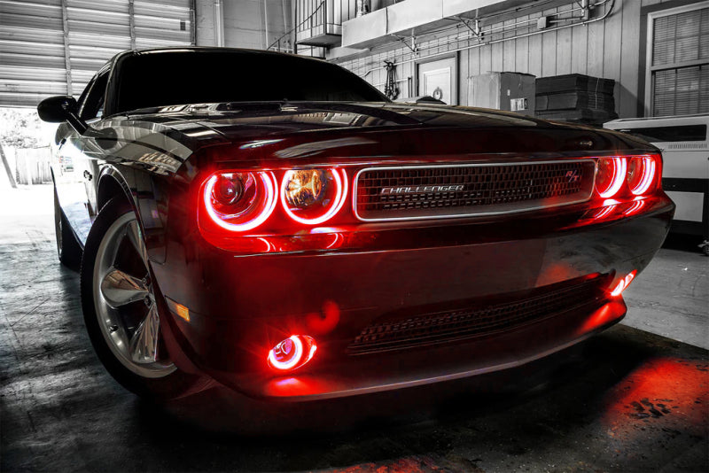 ORACLE Lighting Oracle Dodge Challenger 08-14 LED Waterproof Halo Kit - Red