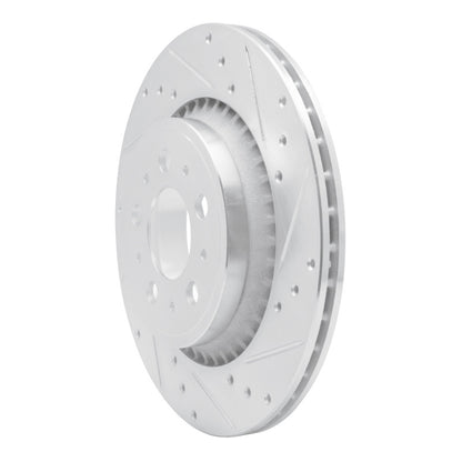 R1 Concepts R1 03-14 Volvo XC90 Rear Right Drilled & Slotted Silver Brake Rotor