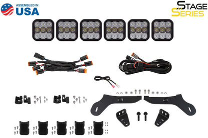 Diode Dynamics 17-20 Ford Raptor SS5 Grille CrossLink Lightbar Kit - Sport Yellow Combo