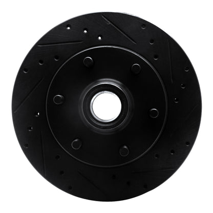 R1 Concepts R1 88-96 Chevrolet C2500 Front Right Drilled & Slotted Black Brake Rotor