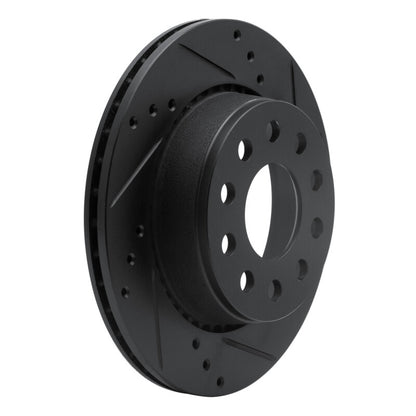 R1 Concepts R1 90-97 Audi S4 Rear Right Drilled & Slotted Black Brake Rotor