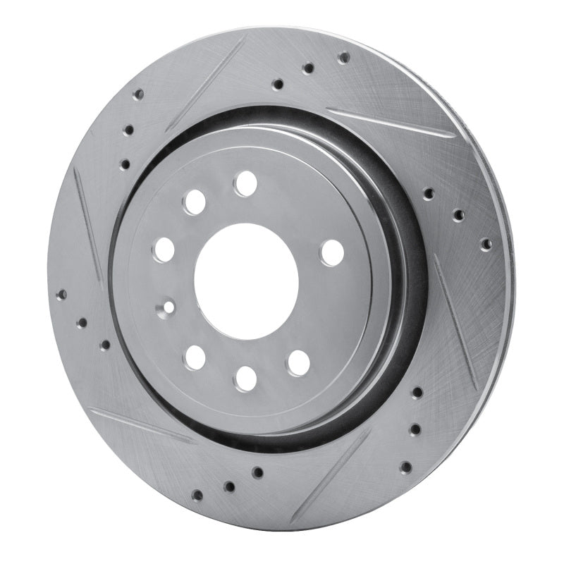 R1 Concepts R1 03-11 Cadillac BLS (Mexico) Rear Left Drilled & Slotted Silver Brake Rotor