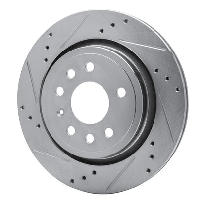 R1 Concepts R1 03-11 Cadillac BLS (Mexico) Rear Left Drilled & Slotted Silver Brake Rotor