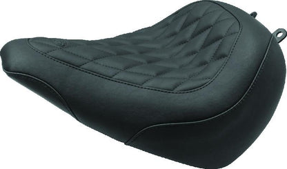 Mustang Motorcycle Mustang 18-21 Harley Street Bob Wide Tripper Passenger Seat Diamond Stitch - Black