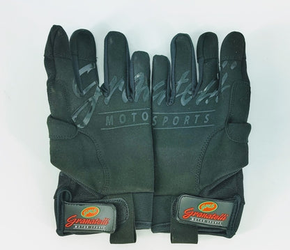 Granatelli Motor Sports Granatelli Medium Mechanics Work Gloves - Black w/Touch Screen Finger Tips & Granatelli Logo