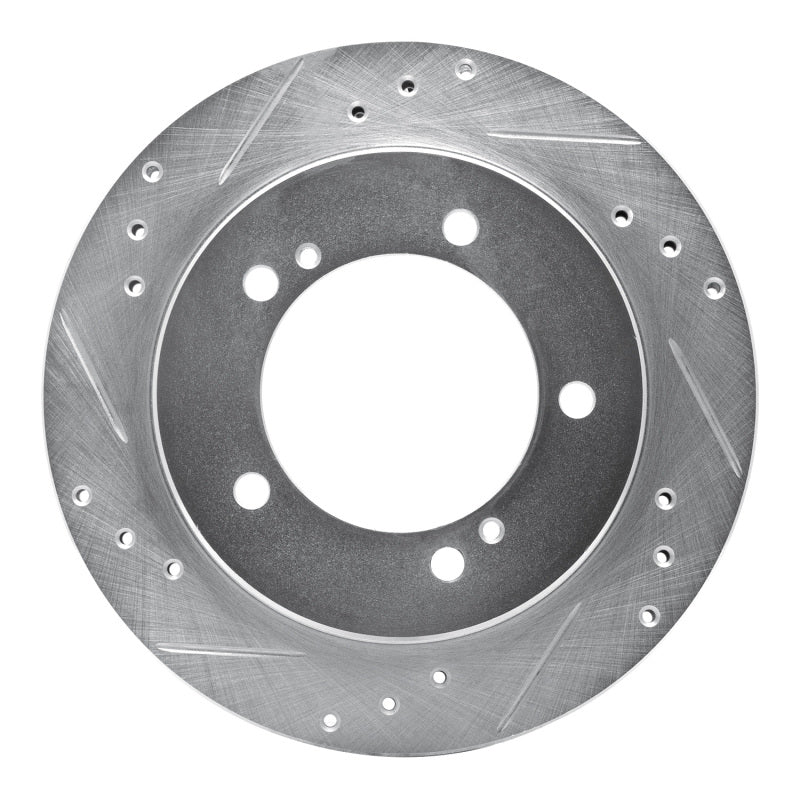 R1 Concepts R1 99-04 Chevrolet Tracker Front Left Drilled & Slotted Silver Brake Rotor