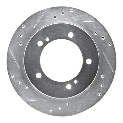 R1 Concepts R1 99-04 Chevrolet Tracker Front Left Drilled & Slotted Silver Brake Rotor