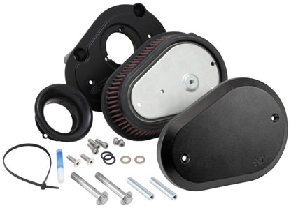 K&N Engineering K&N 00-16 Harley-Davidson Street Metal Intake System Flare Black