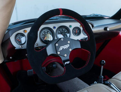 PRP Seats PRP Comp-R D-Shape Suede Steering Wheel - Red