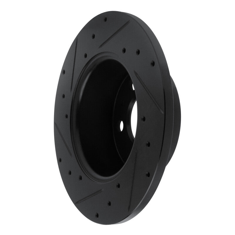 R1 Concepts R1 67-72 Volvo 164 Front Right Drilled & Slotted Black Brake Rotor