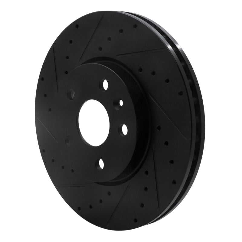 R1 Concepts R1 10-25 Buick Allure Front Left Drilled & Slotted Black Brake Rotor