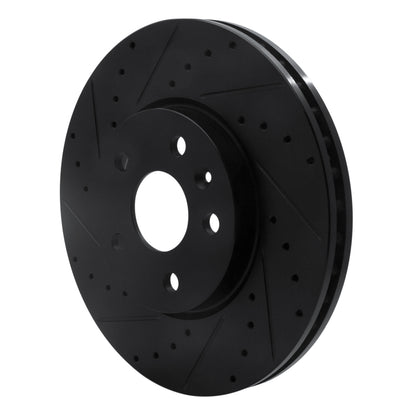 R1 Concepts R1 10-25 Buick Allure Front Left Drilled & Slotted Black Brake Rotor