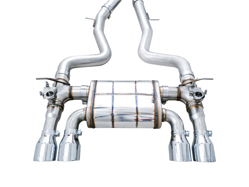 AWE Tuning BMW F8X M3/M4 SwitchPath Cat-Back Exhaust - Chrome Silver Tips
