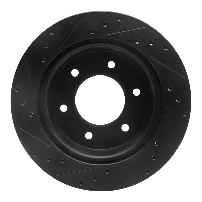 R1 Concepts R1 19-25 Ford BRONCO Rear Right Drilled & Slotted Black Brake Rotor