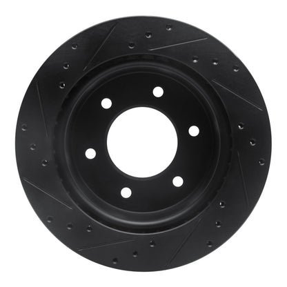 R1 Concepts R1 19-25 Ford BRONCO Rear Right Drilled & Slotted Black Brake Rotor