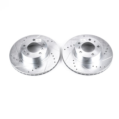 PowerStop Power Stop 89-95 BMW 525i Front Evolution Drilled & Slotted Rotors - Pair