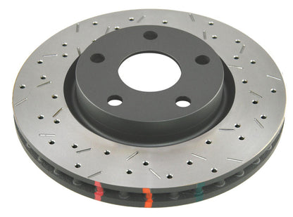 DBA 09 Pontiac G8 GXP V8 6.2L Rear Cross Drilled/Slotted 4000 XS Series Rotor - Black