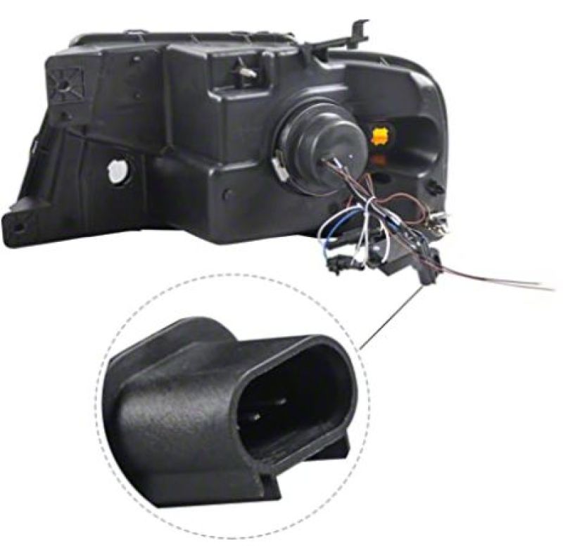 Raxiom 04-08 Ford F-150 Axial Series LED Projector Headlights- Black Housing (Clear Lens)