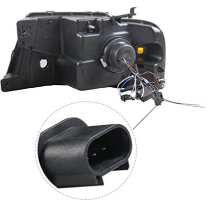 Raxiom 04-08 Ford F-150 Axial Series LED Projector Headlights- Black Housing (Clear Lens)