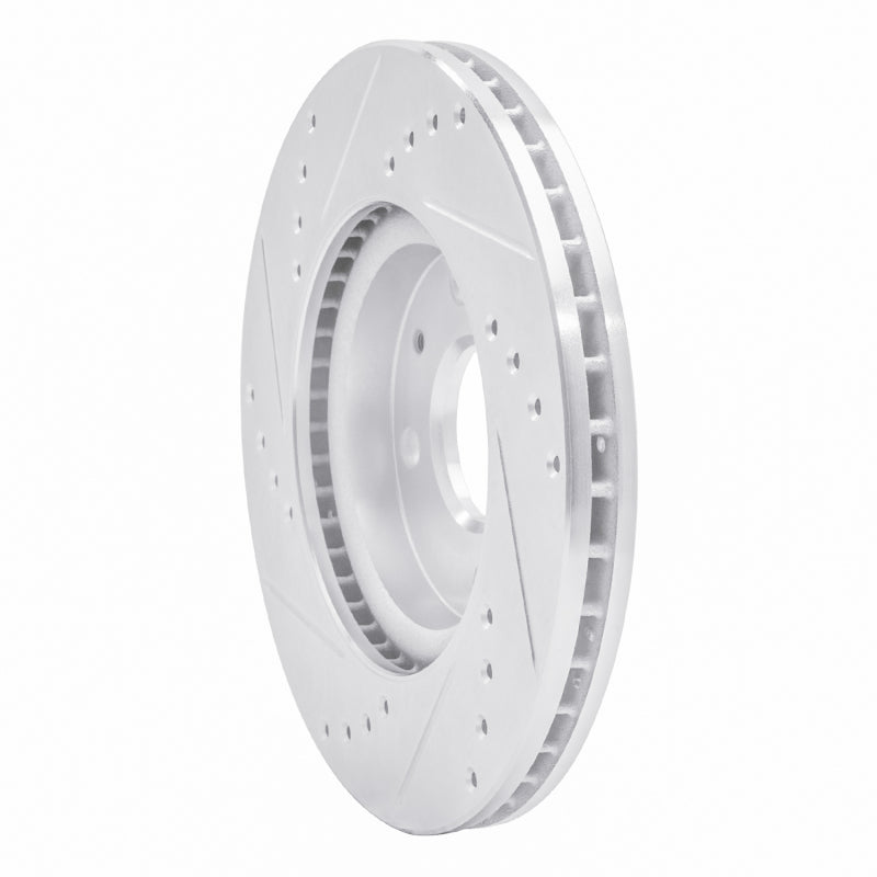 R1 Concepts R1 82-88 Nissan Maxima Rear Right Drilled & Slotted Silver Brake Rotor