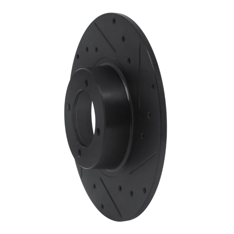 R1 Concepts R1 62-80 MG MGB Front Right Drilled & Slotted Black Brake Rotor
