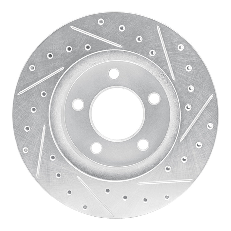 R1 Concepts R1 93-97 Chrysler CONCORDE Front Left Drilled & Slotted Silver Brake Rotor