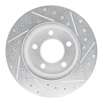R1 Concepts R1 93-97 Chrysler CONCORDE Front Left Drilled & Slotted Silver Brake Rotor