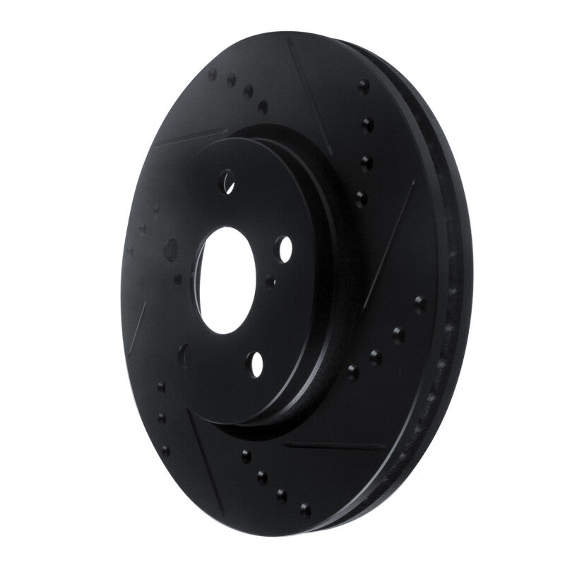 R1 Concepts R1 18-22 Toyota C-HR Front Right Drilled & Slotted Black Brake Rotor