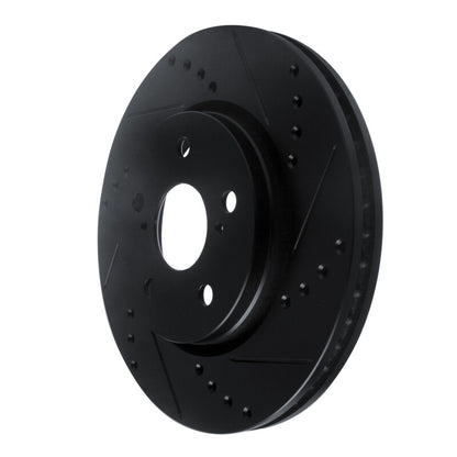 R1 Concepts R1 18-22 Toyota C-HR Front Right Drilled & Slotted Black Brake Rotor