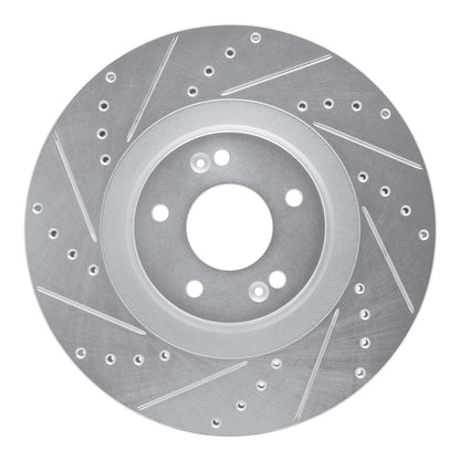 R1 Concepts R1 20-25 Hyundai Palisade Front Left Drilled & Slotted Silver Brake Rotor