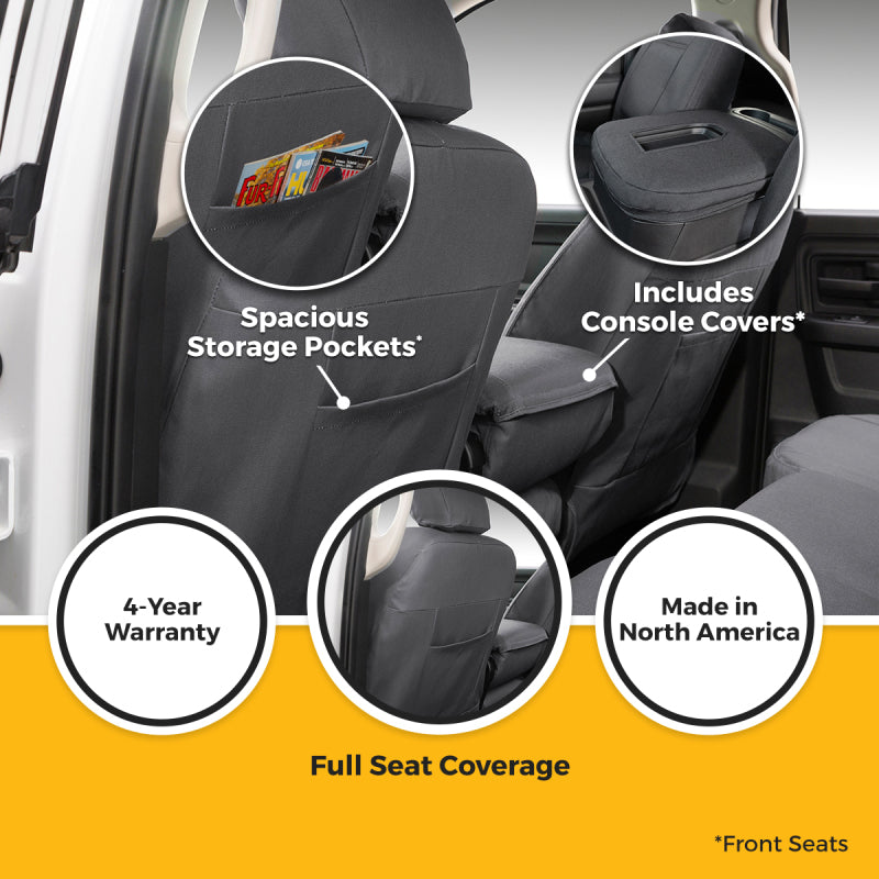 Covercraft 24-26 Toyota Tacoma Carhartt Super Dux PrecisionFit Custom 2nd Row Seat Covers - Gravel