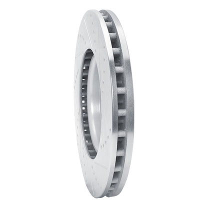 R1 Concepts R1 03-06 Mitsubishi Lancer Front Left Drilled & Slotted Silver Brake Rotor