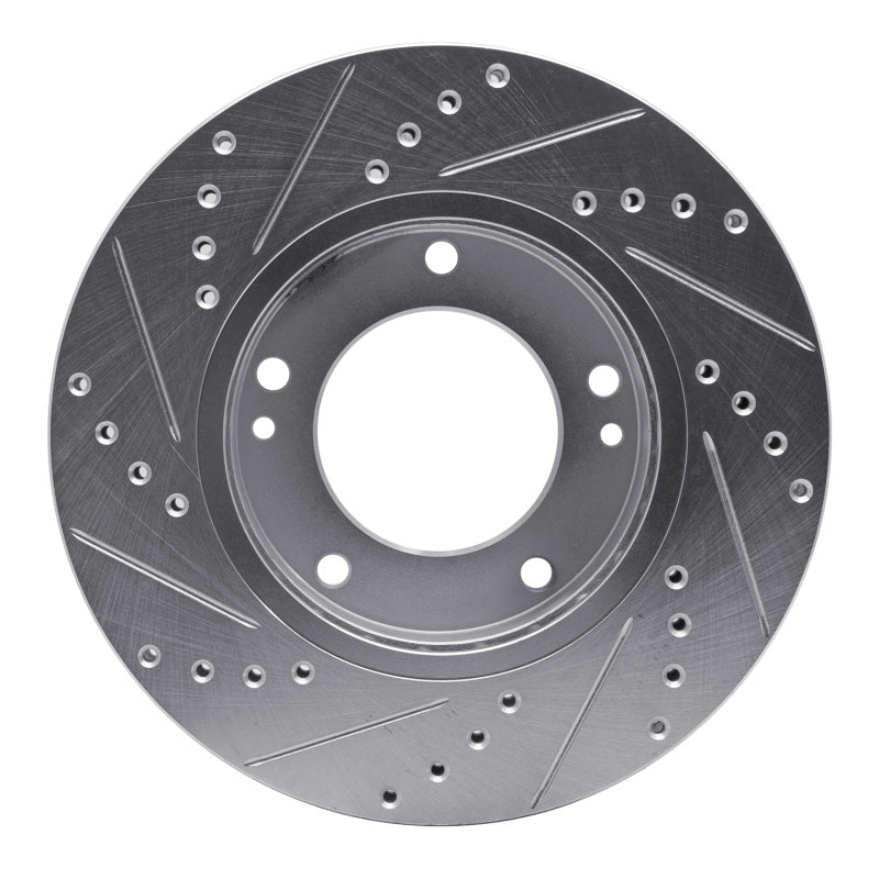 R1 Concepts R1 03-06 Kia SORENTO Front Right Drilled & Slotted Silver Brake Rotor