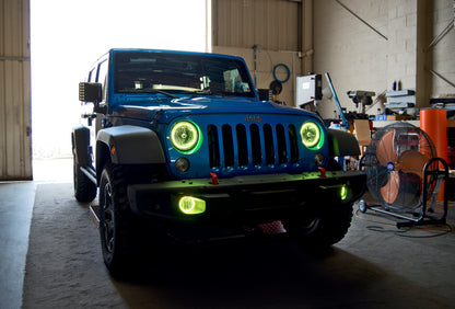 ORACLE Lighting Oracle Jeep Wrangler JK 07-17 LED Waterproof Halo Kit - ColorSHIFT w/ BC1 Controller
