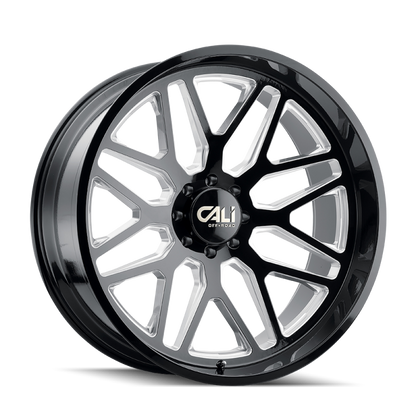 Cali Off-Road 9115 Invader 20x10 / 8x170 BP / -25mm Offset / 125.2mm Hub Gloss Black Milled Wheel