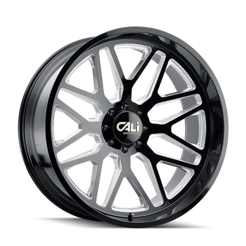 Cali Off-Road 9115 Invader 26x14 / 6x139.7 BP / -76mm Offset / 106.1mm Hub Gloss Black Milled Wheel