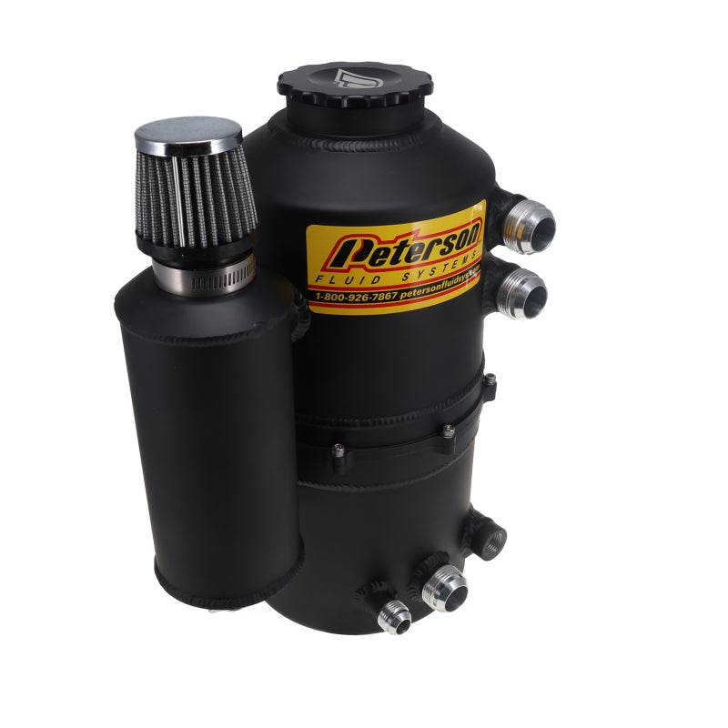 Peterson Fluid Systems Tank Drag 2.3 Gallon -16AN Dual Return w/ Catch Can