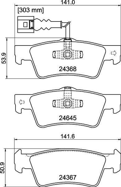 Mintex MDB2958 Brake Pad Set, disc brake
