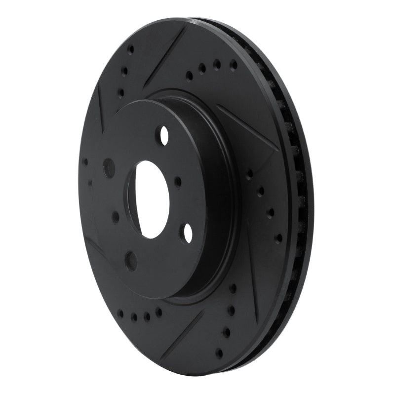 R1 Concepts R1 06-19 Scion IQ Front Left Drilled & Slotted Black Brake Rotor