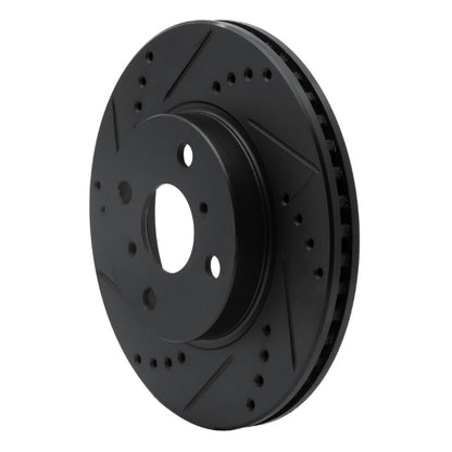 R1 Concepts R1 06-19 Scion IQ Front Left Drilled & Slotted Black Brake Rotor