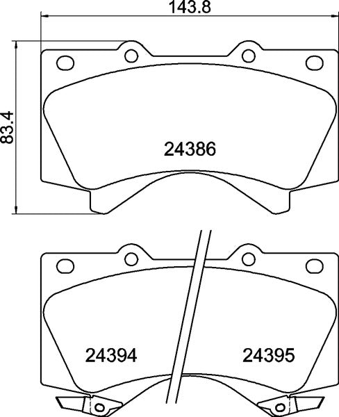 Mintex MDB2878 Brake Pad Set, disc brake