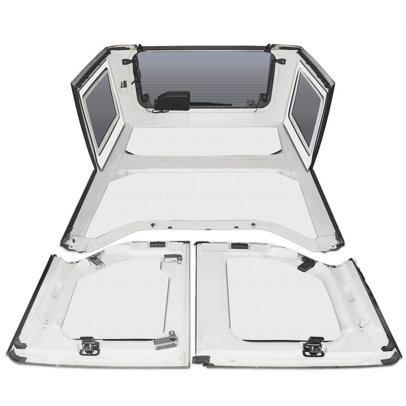 DEI 11-18 Jeep Wrangler JK 4-Door Boom Mat Complete Headliner Kit - 6 Piece - White