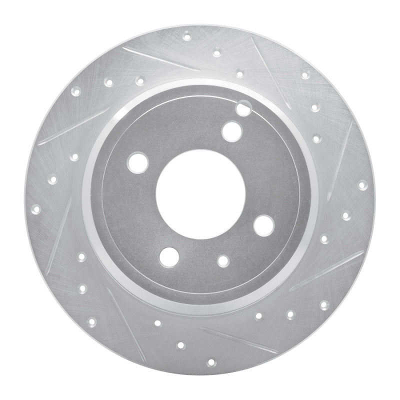 R1 Concepts R1 93-95 Volvo 850 Rear Right Drilled & Slotted Silver Brake Rotor