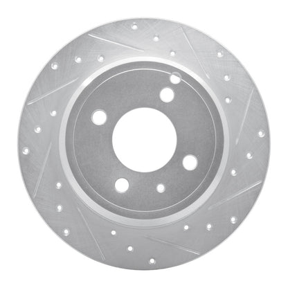 R1 Concepts R1 93-95 Volvo 850 Rear Right Drilled & Slotted Silver Brake Rotor