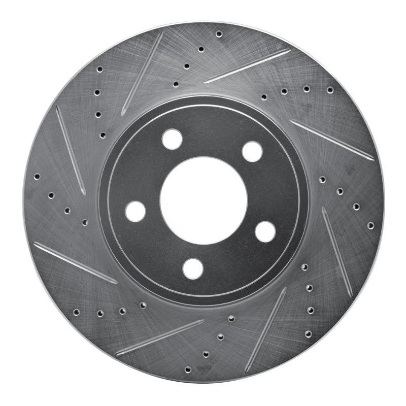 R1 Concepts R1 03-11 Ford Crown Victoria Front Left Drilled & Slotted Silver Brake Rotor